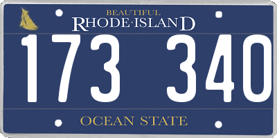 RI license plate 173340