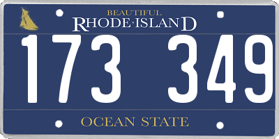 RI license plate 173349