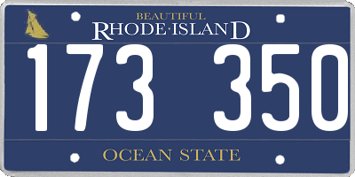RI license plate 173350