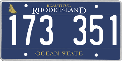 RI license plate 173351