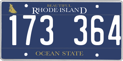 RI license plate 173364