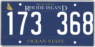 RI license plate 173368