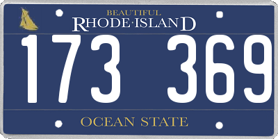 RI license plate 173369