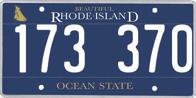 RI license plate 173370