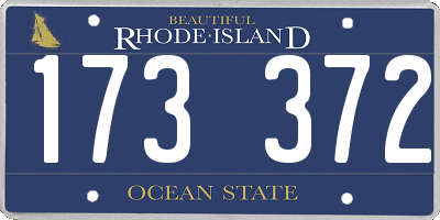 RI license plate 173372