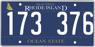 RI license plate 173376