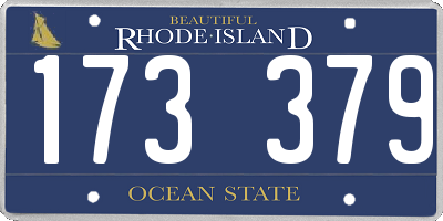 RI license plate 173379