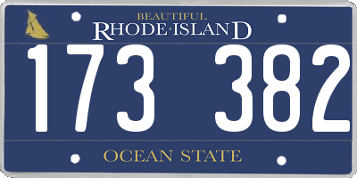 RI license plate 173382