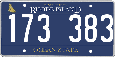 RI license plate 173383