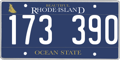 RI license plate 173390