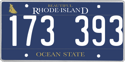 RI license plate 173393