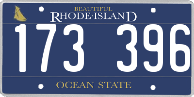 RI license plate 173396
