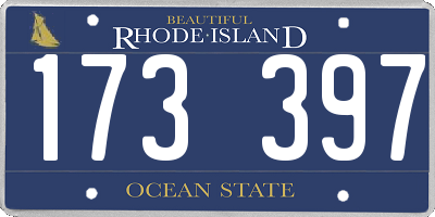 RI license plate 173397