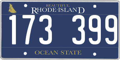 RI license plate 173399