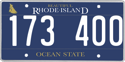 RI license plate 173400