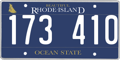 RI license plate 173410