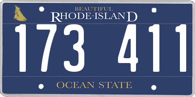 RI license plate 173411