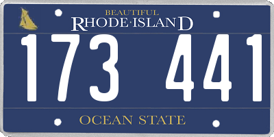 RI license plate 173441