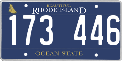 RI license plate 173446
