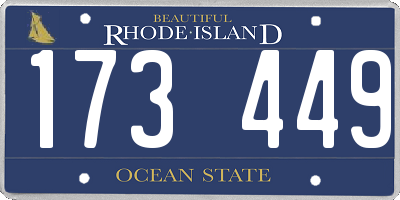 RI license plate 173449