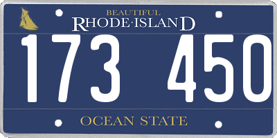 RI license plate 173450