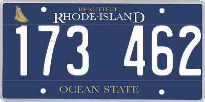 RI license plate 173462