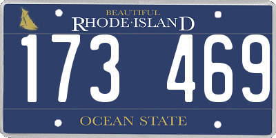 RI license plate 173469