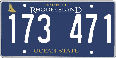 RI license plate 173471