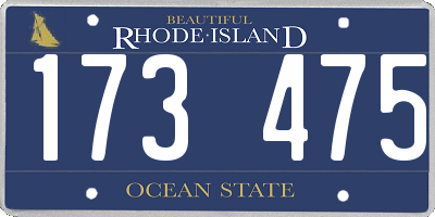 RI license plate 173475