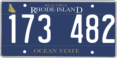 RI license plate 173482