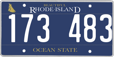 RI license plate 173483