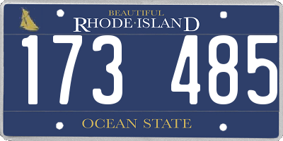 RI license plate 173485