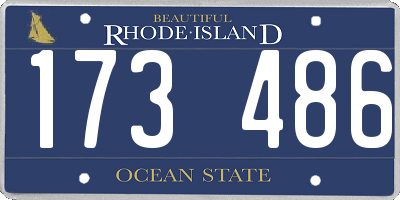 RI license plate 173486