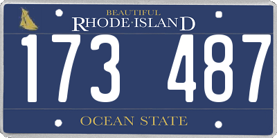 RI license plate 173487