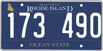 RI license plate 173490