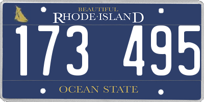 RI license plate 173495