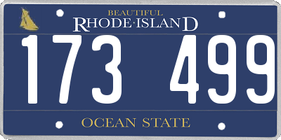 RI license plate 173499