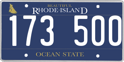 RI license plate 173500