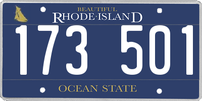 RI license plate 173501