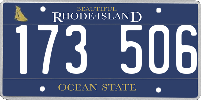 RI license plate 173506