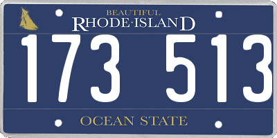 RI license plate 173513