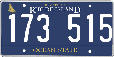 RI license plate 173515