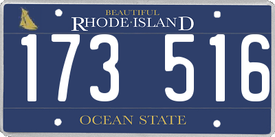 RI license plate 173516
