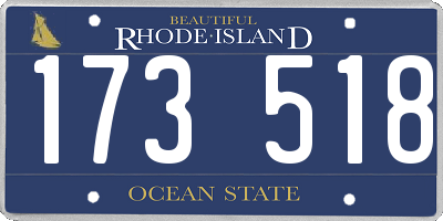 RI license plate 173518