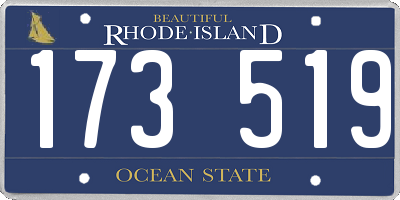 RI license plate 173519