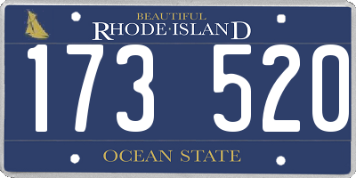 RI license plate 173520