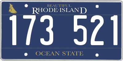 RI license plate 173521
