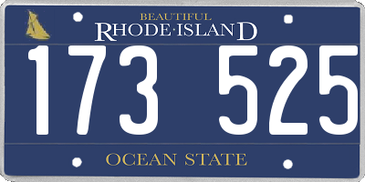 RI license plate 173525