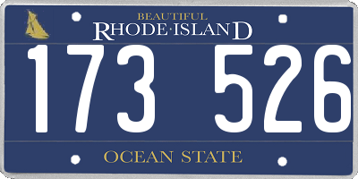 RI license plate 173526