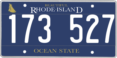 RI license plate 173527